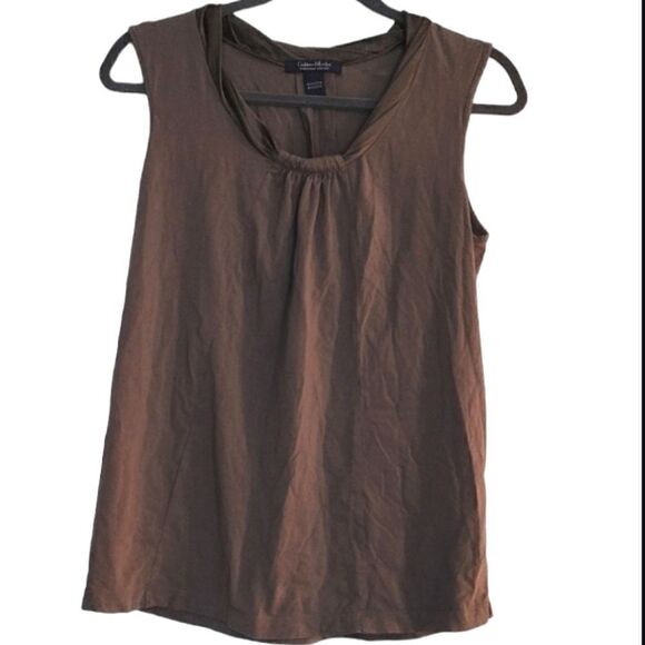 Crabtree & Evelyn Everyday Luxury Women's Size XS Solid Brown Tank Top - Picture 1 of 10